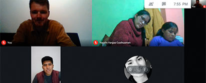 Screenshot fra online møde i Cuzco